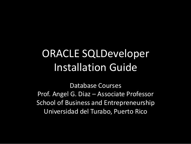 oracle sql developer guide